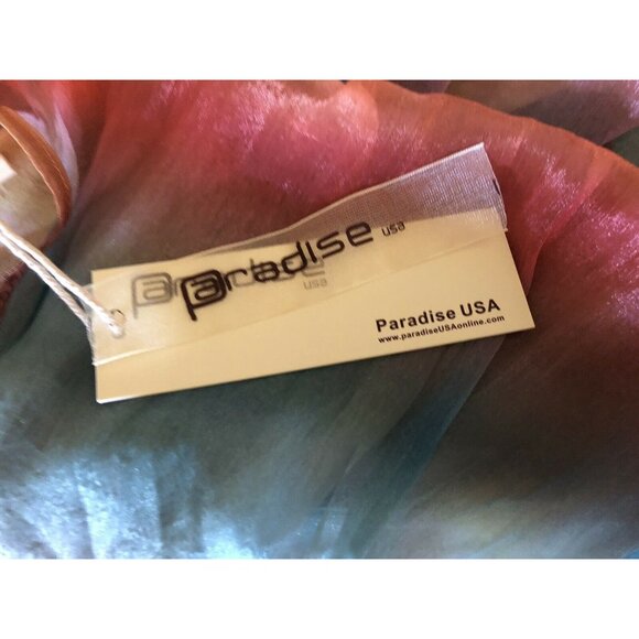 Paradise Tunic Top Chiffon with Elastic Waist Sleeveless Size Medium - Picture 5 of 7